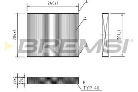 BREMSI FC0449 - FILTRO HABITACULO OPEL - CHEVROLET
