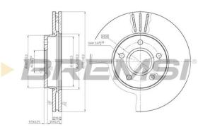 BREMSI CD7222V - DISCO FRENO DELANTERO FORD