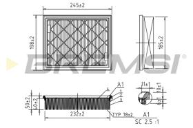 BREMSI FA0603 - FILTRO AIRE FORD