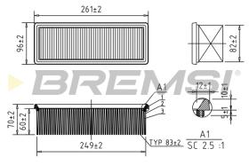 BREMSI FA0612 - FILTRO AIRE RENAULT - DACIA