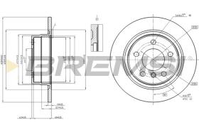 BREMSI CD8197S - DISCO FRENO TRASERO BMW