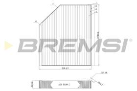 BREMSI FC0406 - FILTRO HABITACULO AUDI - PORSCHE