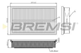 BREMSI FA1097 - FILTRO AIRE SEAT