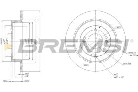 BREMSI CD8772S - DISCO FRENO TRASERO KIA - HYUNDAI