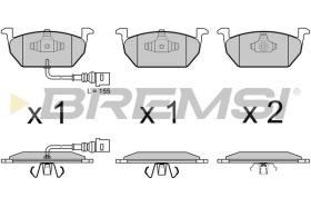 BREMSI BP3631 - PASTILLAS FRENO DELANTERAS SEAT