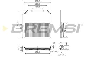 BREMSI FA0619 - FILTRO AIRE SEAT - VW - SKODA