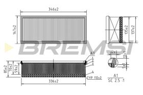 BREMSI FA0531 - FILTRO AIRE PEUGEOT - CITROEN