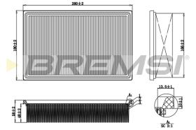 BREMSI FA0648 - FILTRO AIRE FORD