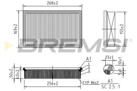 BREMSI FA0569 - FILTRO AIRE FIAT - NISSAN