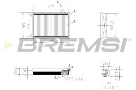BREMSI FA1058 - FILTRO AIRE NISSAN