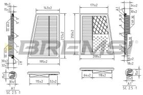 BREMSI FA0536 - FILTRO AIRE MERCEDES