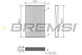 BREMSI FC0414 - FILTRO HABITACULO CITROEN