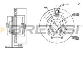 BREMSI CD7304V - DISCO FRENO OPEL
