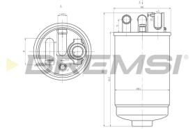 BREMSI FE0829 - FILTRO COMBUSTIBLE VW - AUDI - SEAT - SKODA