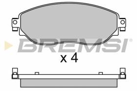 BREMSI BP3653 - PASTILLAS FRENO DELANTERAS NISSAN - RENAULT - OPEL