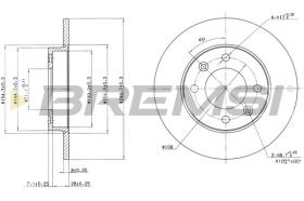 BREMSI CD7178S - DISCO TRASERO PEUGEOT - CITROEN