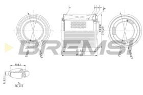 BREMSI FA1596 - FILTRO AIRE NISSAN