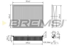 BREMSI FA1246 - FILTRO AIRE MERCEDES BENZ