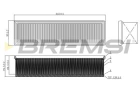 BREMSI FA1083 - FILTRO AIRE MERCEDES BENZ