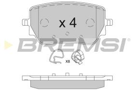 BREMSI BP3850 - PASTIGLIE FRENO - BRAKE PADS