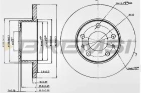 BREMSI CD5195S - DISCHI FRENO - BRAKE DISCS