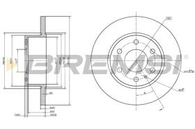 BREMSI CD5315S - DISCHI FRENO - BRAKE DISCS