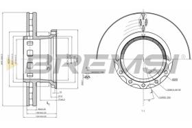 BREMSI CD5318V - DISCHI FRENO - BRAKE DISCS