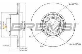 BREMSI CD6008S - DISCHI FRENO - BRAKE DISCS