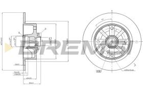 BREMSI CD6043S - DISCHI FRENO - BRAKE DISCS
