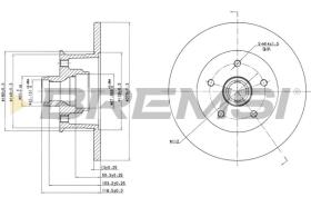 BREMSI CD6057S - DISCHI FRENO - BRAKE DISCS