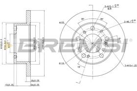 BREMSI CD6063S - DISCHI FRENO - BRAKE DISCS