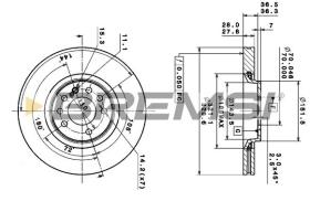 BREMSI CD6104S - DISCHI FRENO - BRAKE DISCS