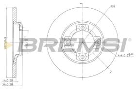 BREMSI CD6113S - DISCHI FRENO - BRAKE DISCS