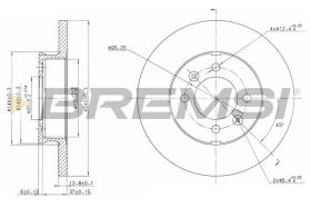BREMSI CD6123S - DISCHI FRENO - BRAKE DISCS