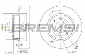 BREMSI CD6133S - DISCHI FRENO - BRAKE DISCS