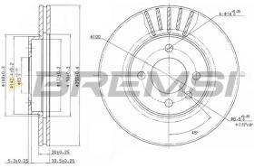 BREMSI CD6207V - DISCHI FRENO - BRAKE DISCS