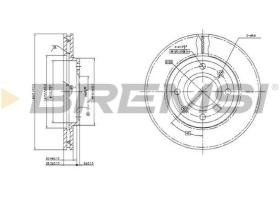 BREMSI CD6214V - DISCHI FRENO - BRAKE DISCS