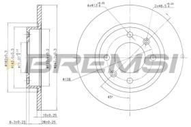 BREMSI CD6238S - DISCHI FRENO - BRAKE DISCS