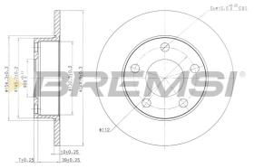 BREMSI CD6323S - DISCHI FRENO - BRAKE DISCS