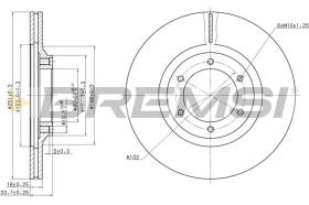 BREMSI CD6356V - DISCHI FRENO - BRAKE DISCS