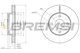 BREMSI CD6371V - DISCHI FRENO - BRAKE DISCS