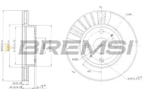 BREMSI CD6405V - DISCHI FRENO - BRAKE DISCS