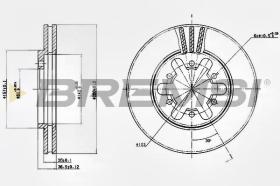 BREMSI CD6443V - DISCHI FRENO - BRAKE DISCS