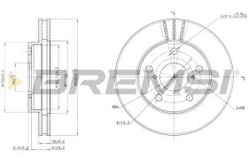 BREMSI CD6505V - DISCHI FRENO - BRAKE DISCS
