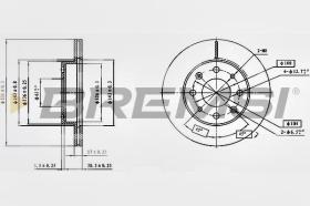 BREMSI CD6571V - DISCHI FRENO - BRAKE DISCS