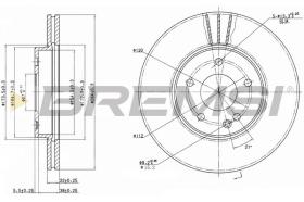 BREMSI CD6588V - DISCHI FRENO - BRAKE DISCS