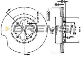 BREMSI CD6619V - DISCHI FRENO - BRAKE DISCS