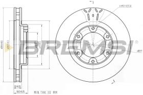 BREMSI CD6769V - DISCHI FRENO - BRAKE DISCS