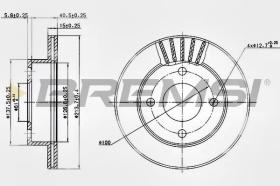 BREMSI CD6807V - DISCHI FRENO - BRAKE DISCS