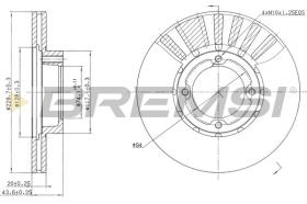 BREMSI CD6808V - DISCHI FRENO - BRAKE DISCS